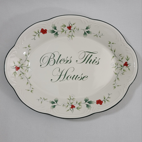 Pfaltzgraff Winterberry Bless This House Plate 5034281 - Picture 1 of 16